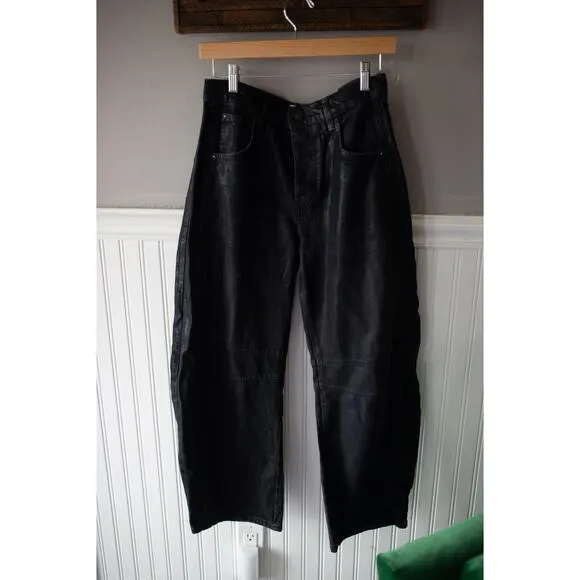 Free People We The Free Good Luck Coated Jeans 24 NEW Starlight
