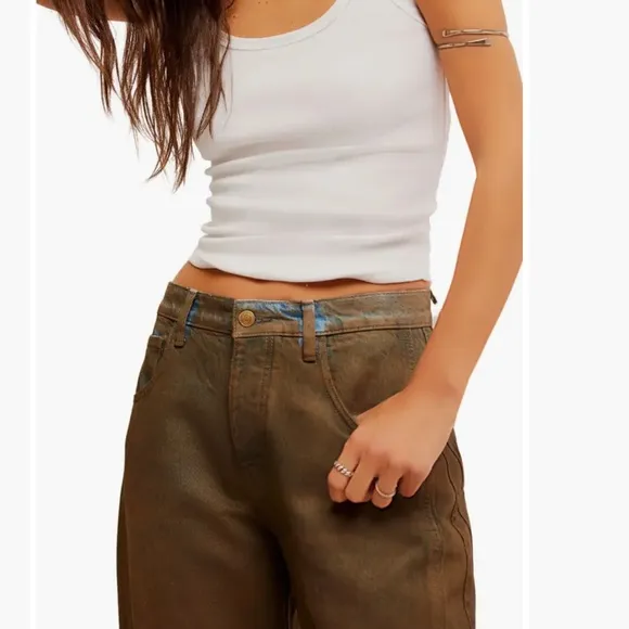 Free people We The Free Good Luck Coated Jeans