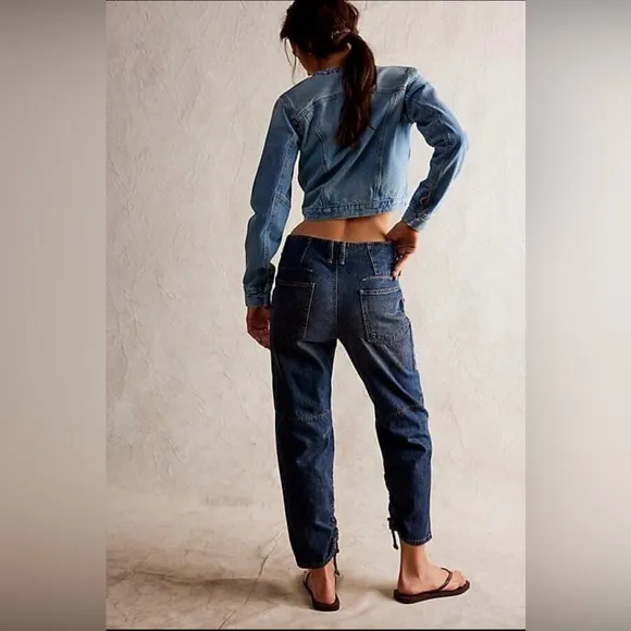 Free People We The Free Oasis Denim Crop Jeans NWT