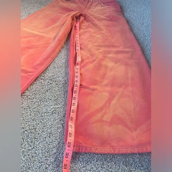FREE PEOPLE We The Free Waterfall Baggy Wide Leg Jeans / Oklahoma Sun 🔥 🔥