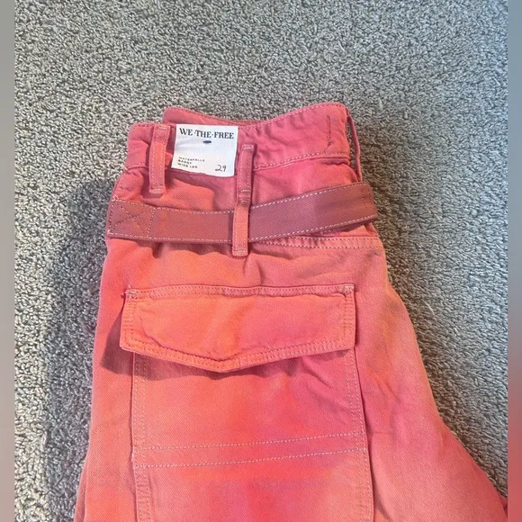FREE PEOPLE We The Free Waterfall Baggy Wide Leg Jeans / Oklahoma Sun 🔥 🔥