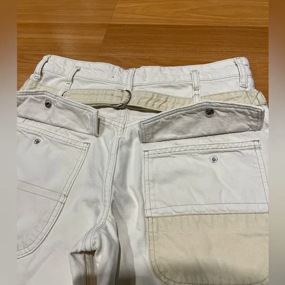 Free People We The Free Waterfalls Baggy Wide-Leg Jeans in Natural