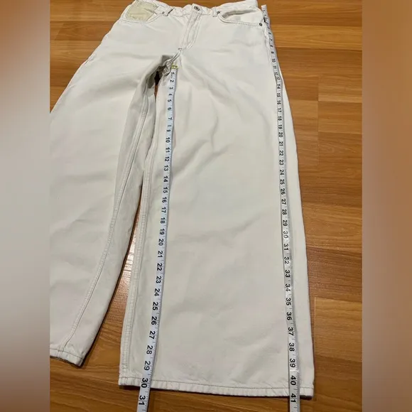 Free People We The Free Waterfalls Baggy Wide-Leg Jeans in Natural