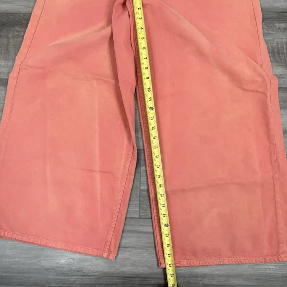 Free People We The Free Waterfalls Baggy Wide Leg Jeans Orange Size 31S NWT