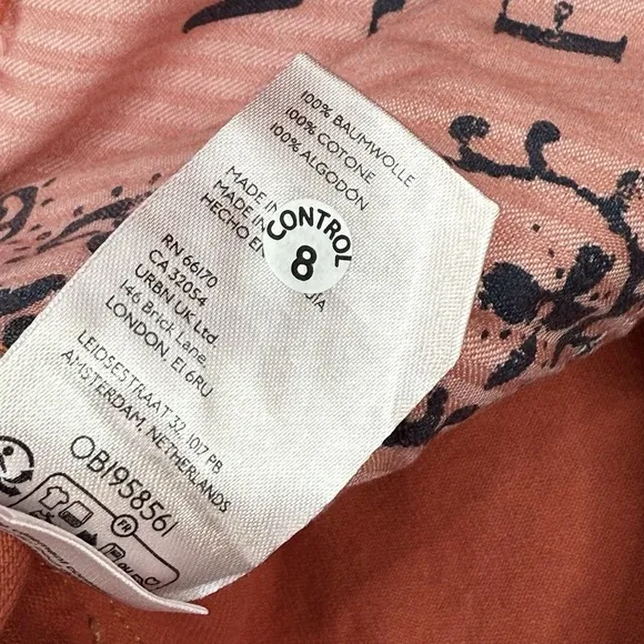 Free People We The Free Waterfalls Baggy Wide Leg Jeans Orange Size 31S NWT