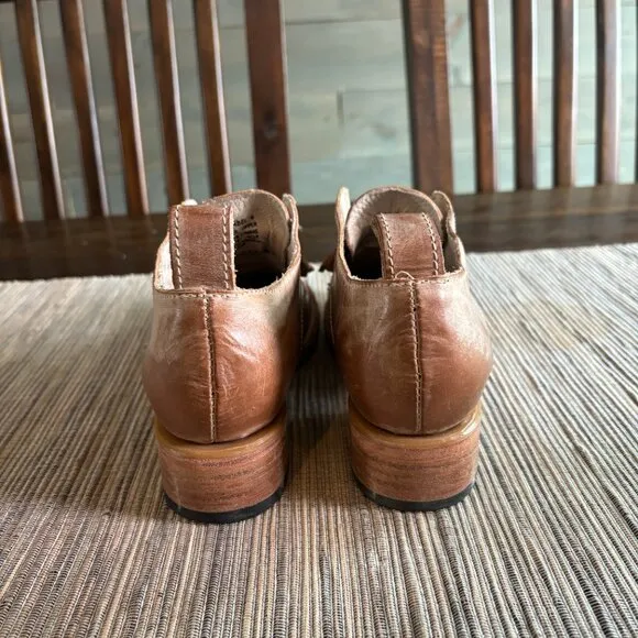 FREEBIRD | Womens Mabel Taupe Leather Snakeskin Oxford Loafers Size 6