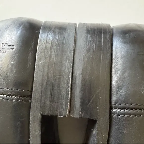 Frye Black Melissa Button Riding Tall Leather Boots 10B