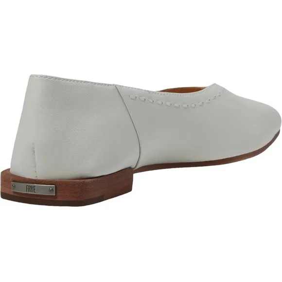 Frye Claire Flats NWT White with Leather Upper and Footbed,