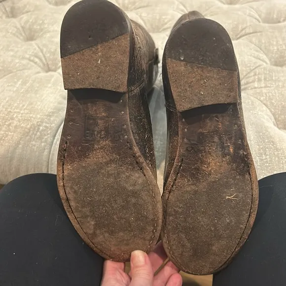 Frye distressed leather boots size 6