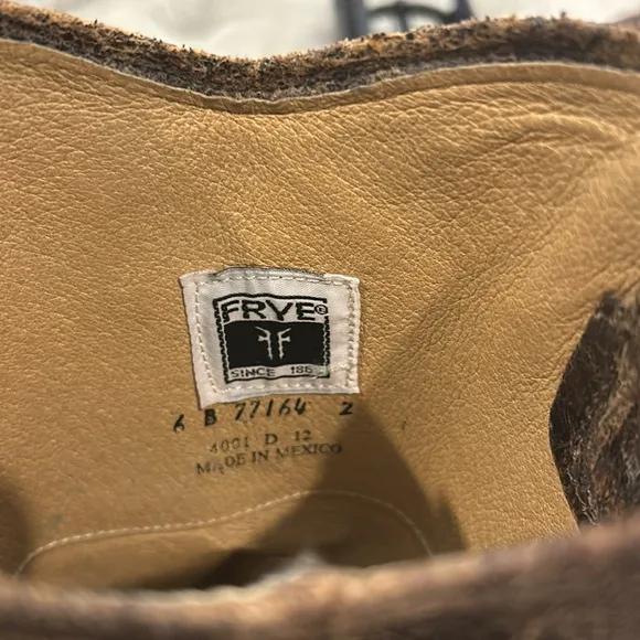 Frye distressed leather boots size 6
