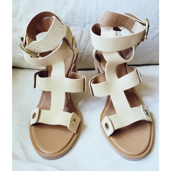 Frye Nina Rivet Ankle Wrap Sandals 8.5