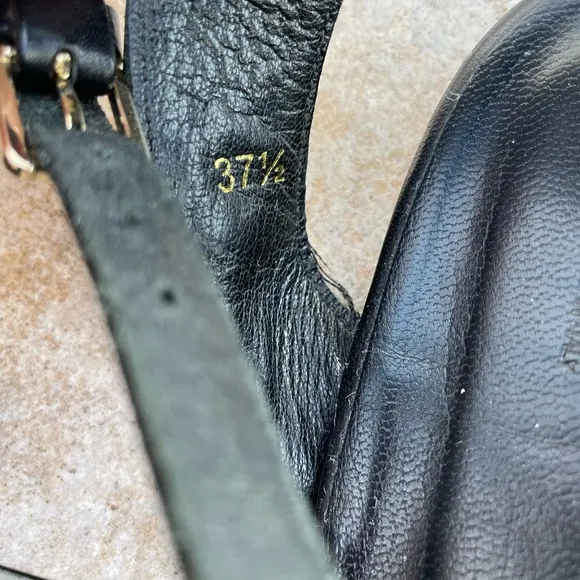 Furla Aurora Black Flat Sandals T-Strap