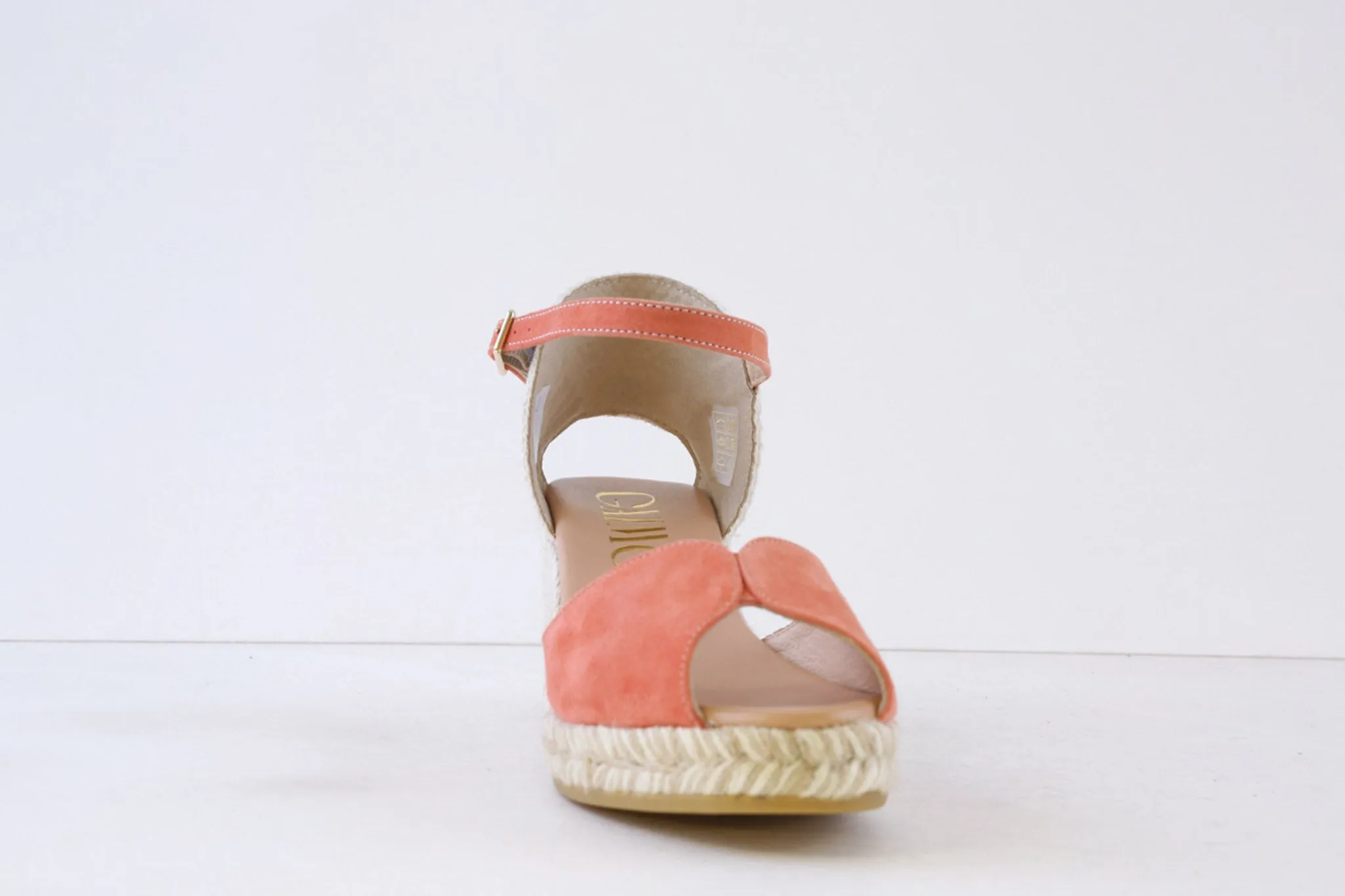 GAIMO - RONNY HIGH WEDGE PEEP-TOE SANDAL - PEACH