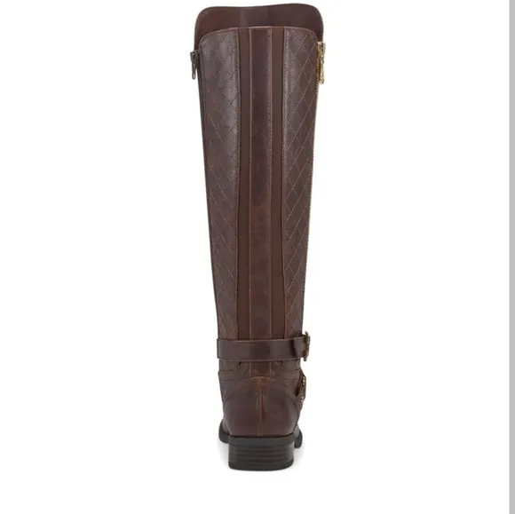 GBG by Guess Haydin  Leather Riding Boots Size 7.5M Women's Color Dark B…