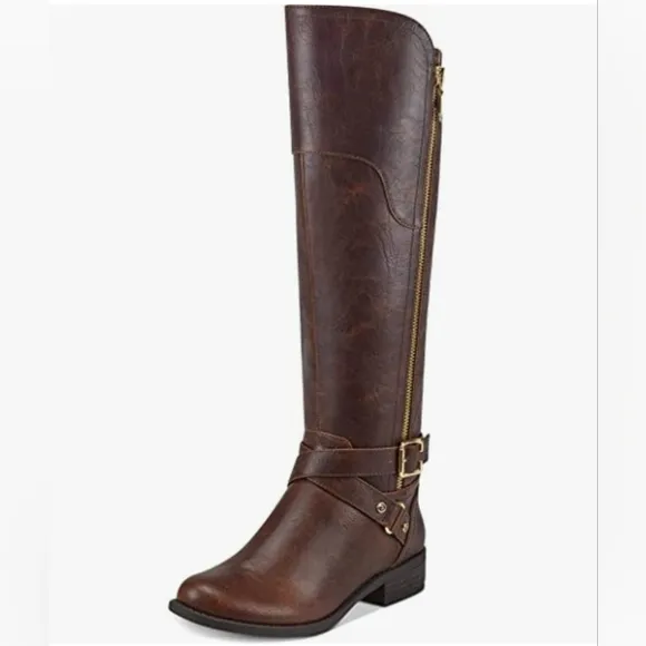 GBG by Guess Haydin  Leather Riding Boots Size 7.5M Women's Color Dark B…