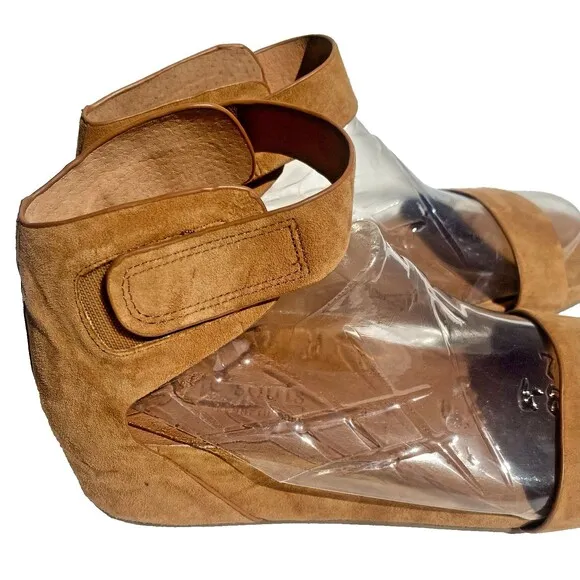 Gentle Souls | Leather Suede Sandals Gianna 2 Ankle Strap Wedge Women's Size 10