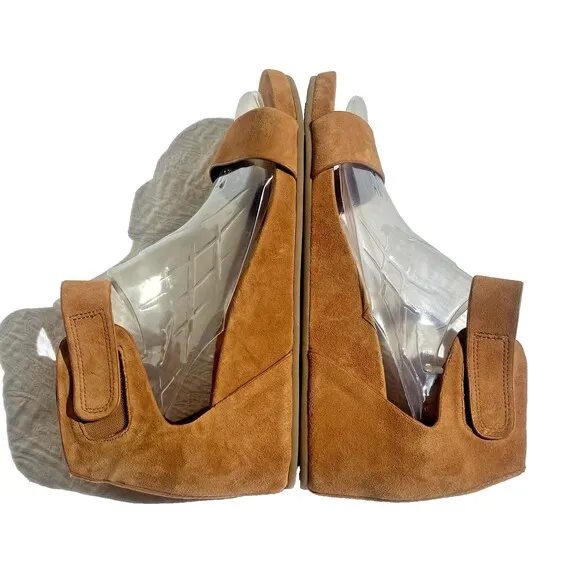 Gentle Souls | Leather Suede Sandals Gianna 2 Ankle Strap Wedge Women's Size 10