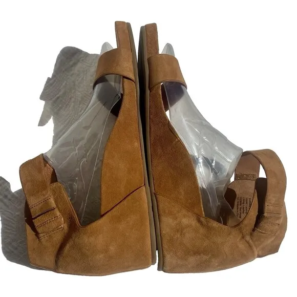 Gentle Souls | Leather Suede Sandals Gianna 2 Ankle Strap Wedge Women's Size 10