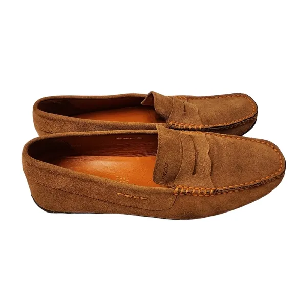 Geox Kosmopolis Toffee Suede Men's Loafers Size 11.5
