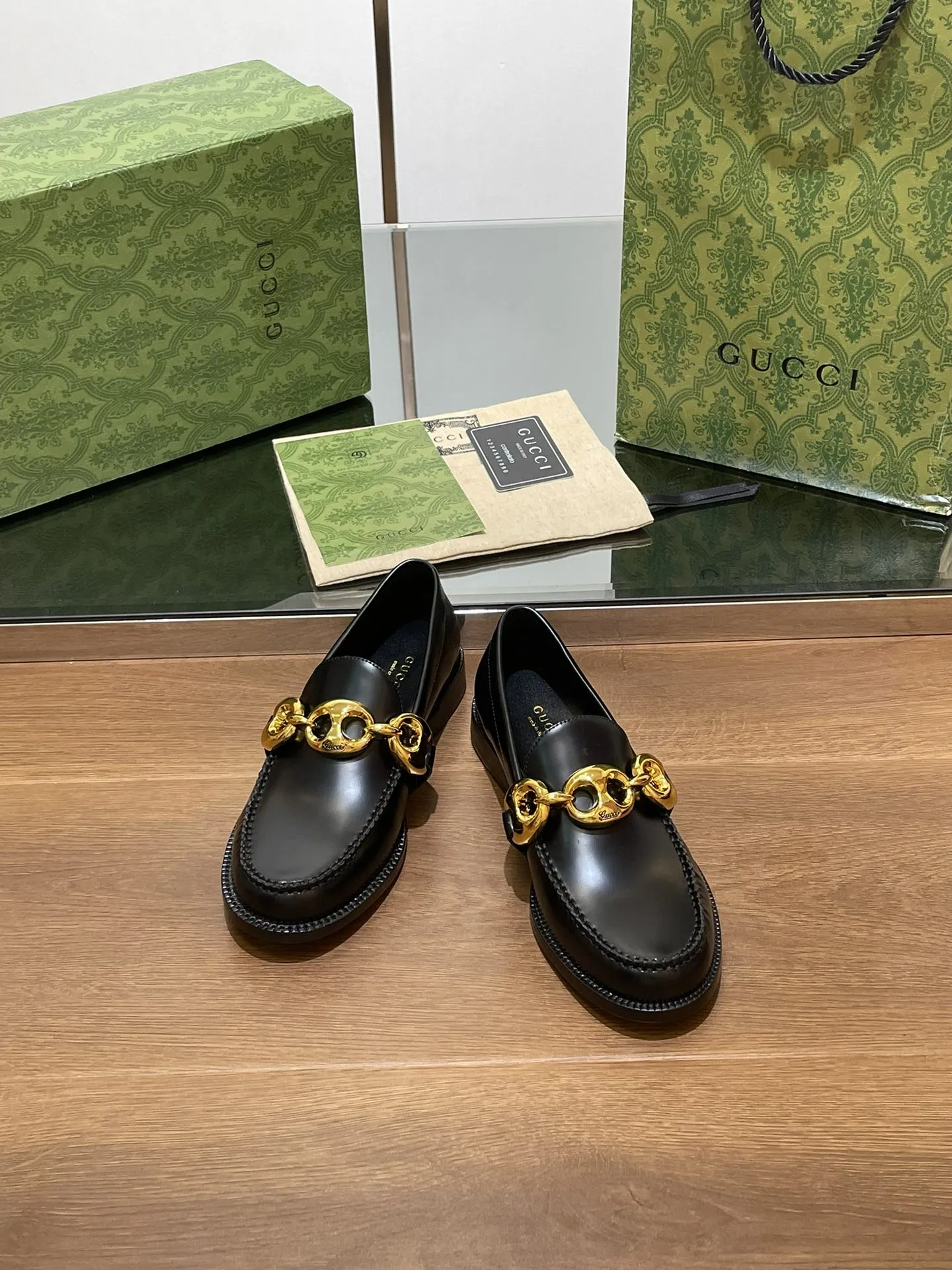 GG Marina Loafer Black Calfskin