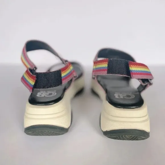 Gianni Bini Rainbow platform sandals size 8