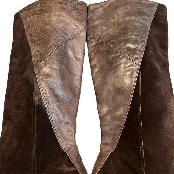 Gianni Bini Vintage Leather Knee High Boots