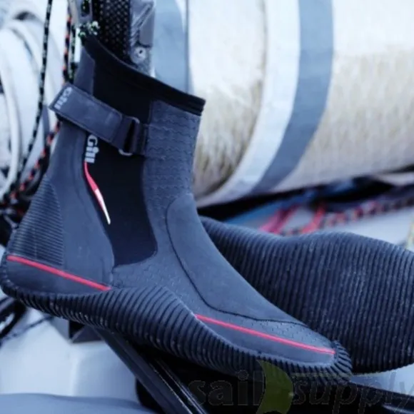 Gill Trapeze Boots Men's Black and Red Sailing Wetsuit Diving Boots 7.5 8