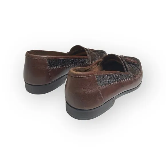 Giorgio Brutini ❁ Moc Toe Tassel Loafer Dress Shoes ❁ Black   Brown Leather ❁ 6D