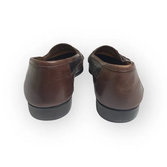 Giorgio Brutini ❁ Moc Toe Tassel Loafer Dress Shoes ❁ Black   Brown Leather ❁ 6D
