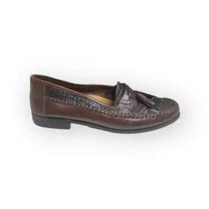 Giorgio Brutini ❁ Moc Toe Tassel Loafer Dress Shoes ❁ Black   Brown Leather ❁ 6D