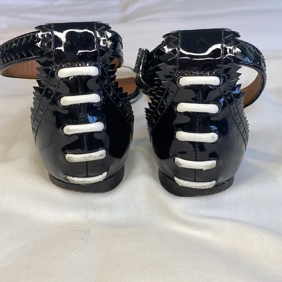 Givenchy 2 Tone Flat Ankle Wrap Sandals