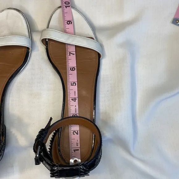 Givenchy 2 Tone Flat Ankle Wrap Sandals