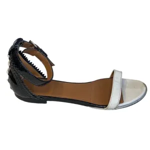 Givenchy 2 Tone Flat Ankle Wrap Sandals