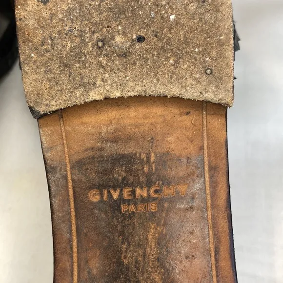 Givenchy 2 Tone Flat Ankle Wrap Sandals