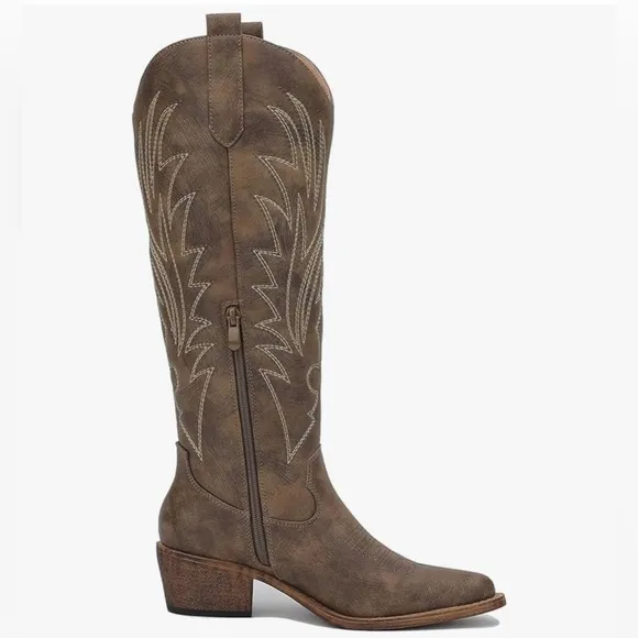 GLOBALWIN NWB! The Western Cowboy Cowgirl Embroidered Knee High Boots size 11