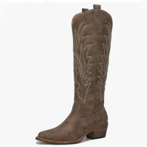 GLOBALWIN NWB! The Western Cowboy Cowgirl Embroidered Knee High Boots size 11