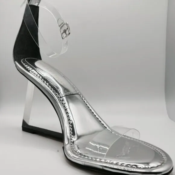 Good American CINDER-F*CKING-RELLA Ankle-Strap Sandals Size 9