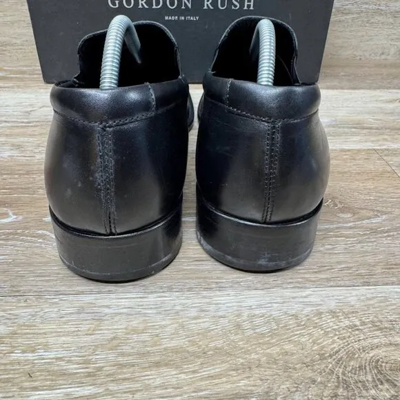 Gordon Rush Paris II Black Leather Square Toe Loafer Men's Size EU 44