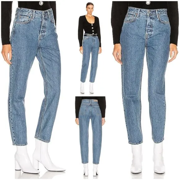 GRLFRND Devon High Rise Slim Straight Leg Jeans in Main Attraction - 26