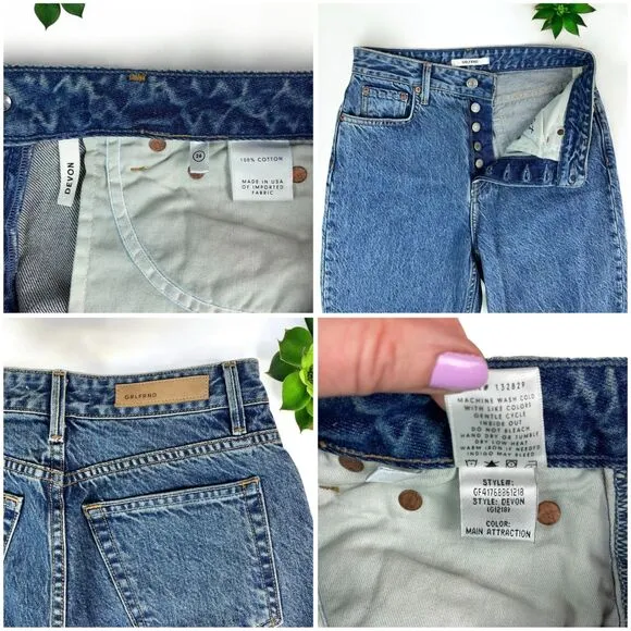 GRLFRND Devon High Rise Slim Straight Leg Jeans in Main Attraction - 26