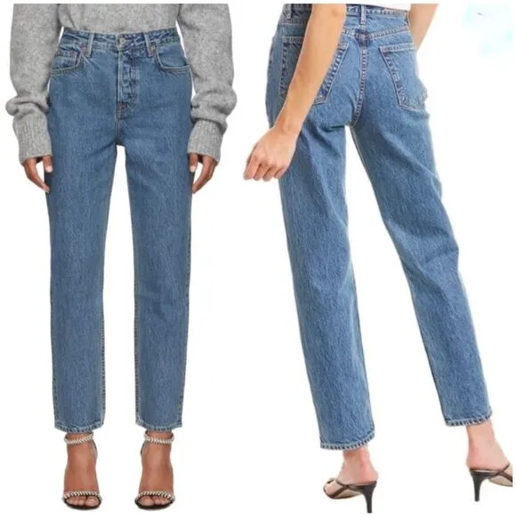 GRLFRND Devon High Rise Slim Straight Leg Jeans in Main Attraction - 26