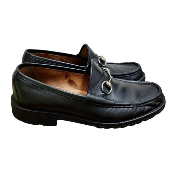 Gucci Black Loafers with Horsebit Detail
