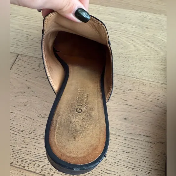 GUCCI Black Mules (slides) Flats size 36