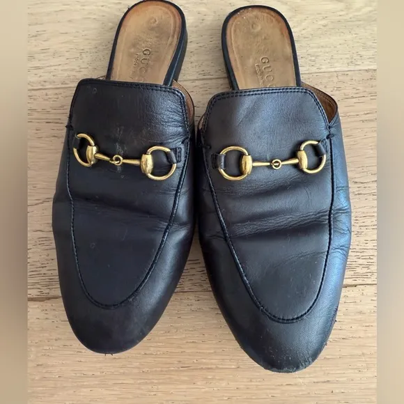 GUCCI Black Mules (slides) Flats size 36