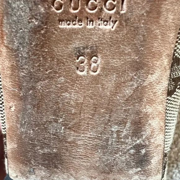 Gucci Flat with Iconic GG Monogram Size 38 US size 8