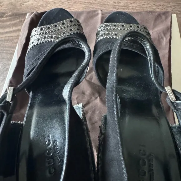 Gucci ‘Karen’ Python Ankle Strap Sandals
