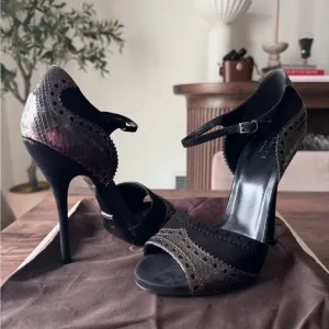 Gucci ‘Karen’ Python Ankle Strap Sandals