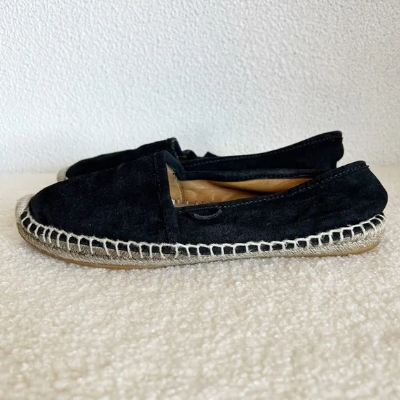Gucci Monogram Espadrilles Flats Black GG Suede Microguccissima Size EU 36.5
