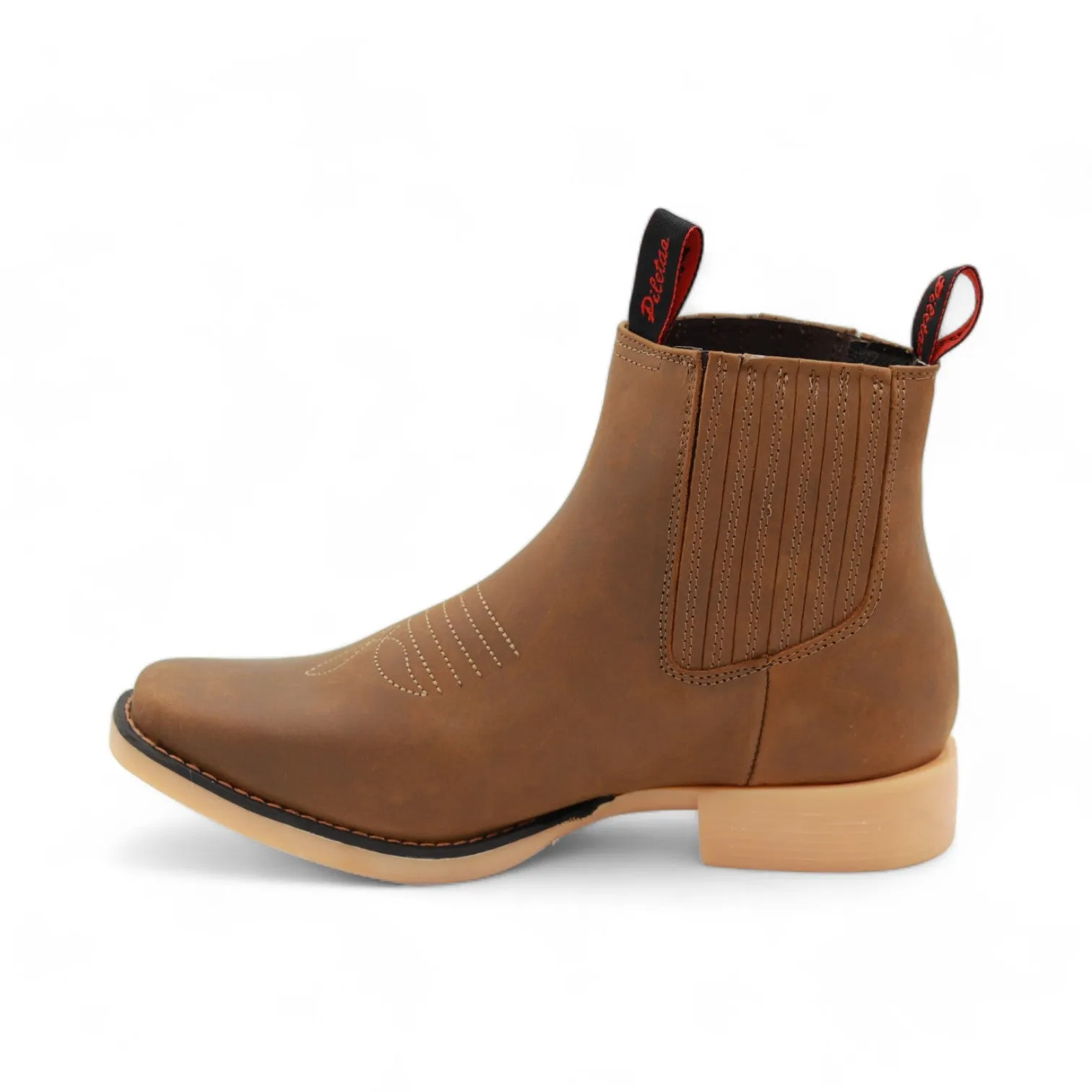 Hacienda Men's Ocher Leather Short Boots