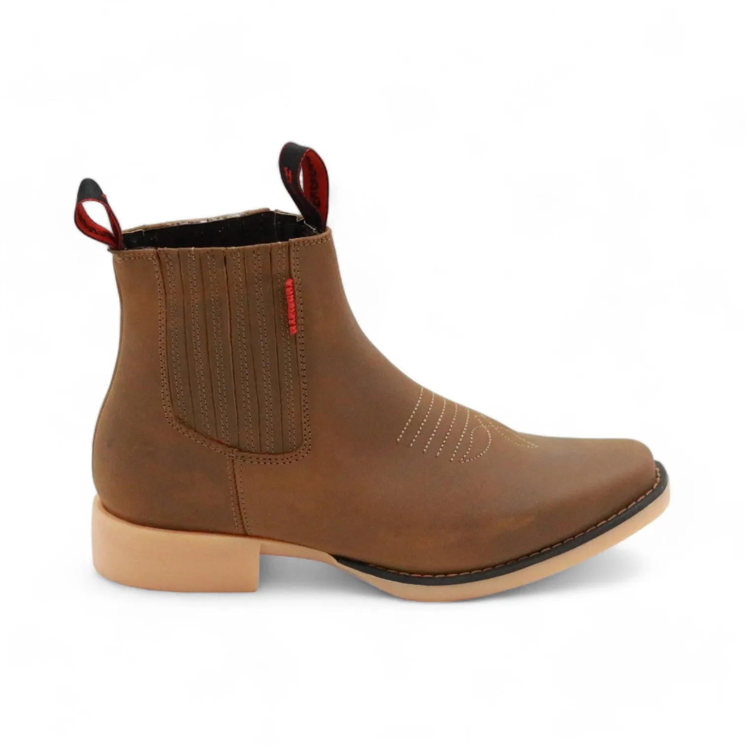 Hacienda Men's Ocher Leather Short Boots